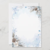 Invitation Pine cones Blue Snowflake Truck Baby Shower (Dos)