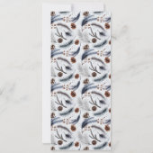 Invitation Pine Cones et aiguilles de pin Motif d'hiver (Dos)