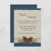 Invitation Pine Cones et Burlap (Devant / Derrière)
