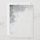 Invitation Pine Cones, Fête des mariées Snowflakes (Dos)