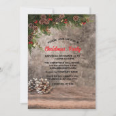 Invitation Pine Cones, Pine Tree Branches Fête de Noël (Devant)