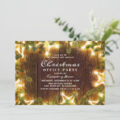 Invitation Pine Cones Rustique Fête de Noël d'entreprise (Debout devant)