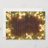 Invitation Pine Cones Rustique Maison ouverte de Noël (Dos)