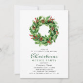 Invitation Pine Cones Wreath Corporate Christmas Party (Devant)