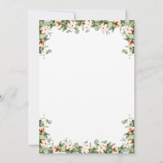 Invitation Pine Cones Wreath Holiday NOËL OPEN HOUSE (Dos)