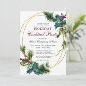 Invitation Pine CORPORATE Noël Fête Cocktail (Debout devant)