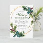 Invitation Pine CORPORATE Noël Fête Cocktail (Debout devant)