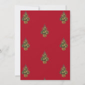 Invitation Pine de Noël Orange Red Christmas Party (Dos)