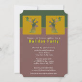 Invitation Pine de renne customisée Green Fête de Vacances (Devant)