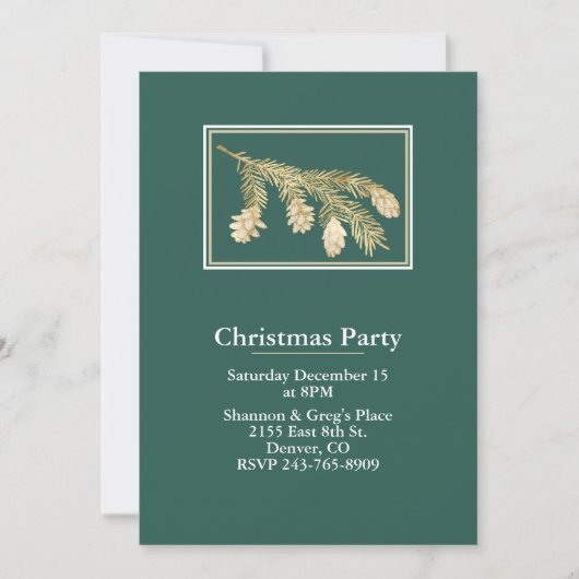 Invitation Pine d'hiver (Devant)