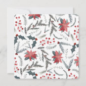 Invitation Pine d'hiver Berry manger Boire être marié Mariage (Dos)