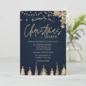 Invitation Pine d'or Flammes de neige Blue Christmas Company (Debout devant)