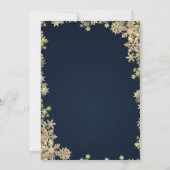 Invitation Pine d'or Flammes de neige Blue Christmas Company (Dos)