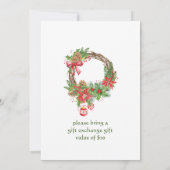 Invitation Pine du Père Noël Joyeuse fête de Noël (Dos)