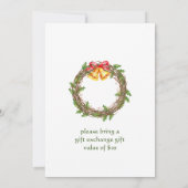 Invitation Pine du Père Noël Joyeuse fête de Noël (Dos)