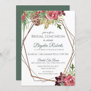Invitation Pine et baies Luncheon Inv.