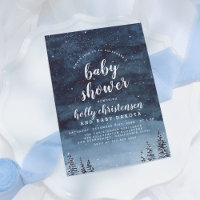 Pine Forest & Night Sky Winter Baby shower
