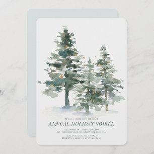 Invitation Pine Forest Noël