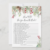 Invitation Pine Greenery À quel point connaissez-vous bien le (Devant)