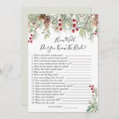 Invitation Pine Greenery À quel point connaissez-vous bien le (Devant / Derrière)