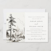 Invitation Pine Mountain Paysage Dîner de répétition (Devant)