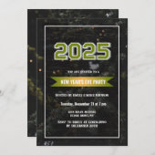 Invitation Pine Tree 2025 Nouvel An's Eve année personnalisée (Devant / Derrière)