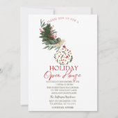 Invitation Pine Tree Branch, Ball Holiday Open House (Devant)