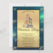 Invitation Pine Tree, Chats, Flammes de neige Société Fête (Devant)