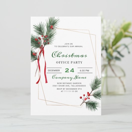 Invitation Pine Tree Corporate Noël (Debout devant)