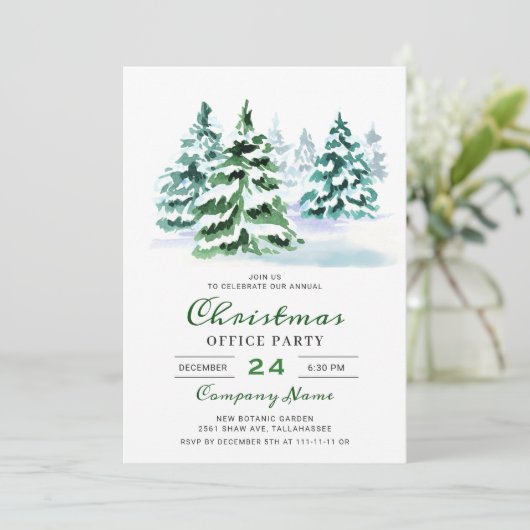 Invitation Pine Tree Corporate Noël (Debout devant)