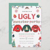 Invitation Pine tree Fête de Noël moche Sweat (Devant / Derrière)