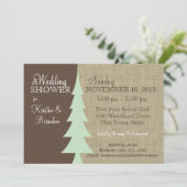 Invitation Pine Tree Fête des mariées forestière (Debout devant)