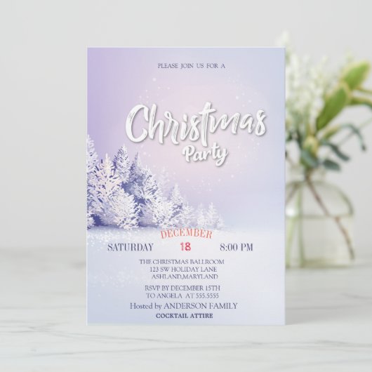 Invitation Pine Tree Forest (Debout devant)