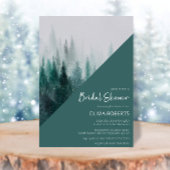 Invitation Pine Tree Forest Aquarelle Fête des mariées verte