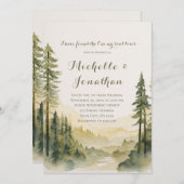Invitation Pine Tree Forest Art Bible Verse Mariage chrétien (Devant / Derrière)
