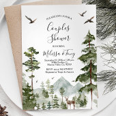 Invitation Pine Tree Forest Mountain Couple Douche