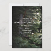 Invitation Pine Tree Forêt rustique Bois de mariage Invitatio (Devant)