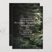 Invitation Pine Tree Forêt rustique Bois de mariage Invitatio (Devant / Derrière)