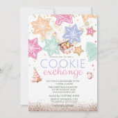 Invitation  Pine Tree Gingerbread Cookies Stars Christmas (Devant)