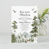 Invitation Pine Tree Love est une aventure nuptiale douche (Debout devant)