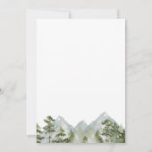 Invitation Pine Tree Mountain Mariage (Dos)