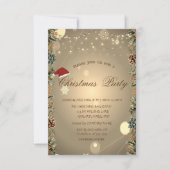 Invitation Pine Tree, Pine cônes, Étoiles, Santa Hat Noël (Devant)