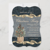 Invitation Pine Tree, Pine cônes, fête de Noël de la neige (Devant)
