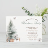 Invitation Pine Tree présente la fête de Noël des rennes (Debout devant)