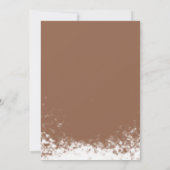 Invitation Pine Tree Snowflakes Brown Entreprise Noël (Dos)