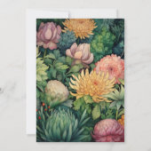 Invitation Pine vert et brunes douces Floral Winter Wedding (Dos)