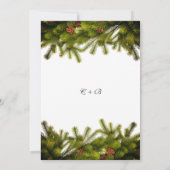 Invitation Pine Wire d'hiver Fête d'engagement Noël (Dos)