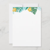 Invitation Pineappa Luau Pool d'Anniversaire de la fête de Lu (Dos)