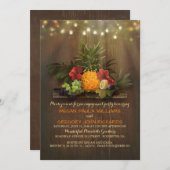 Invitation Pineappical Tropical Beach Lights (Devant / Derrière)