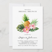 Invitation Pineapple Aquarelle Brunch de Mariage Tropical (Devant)